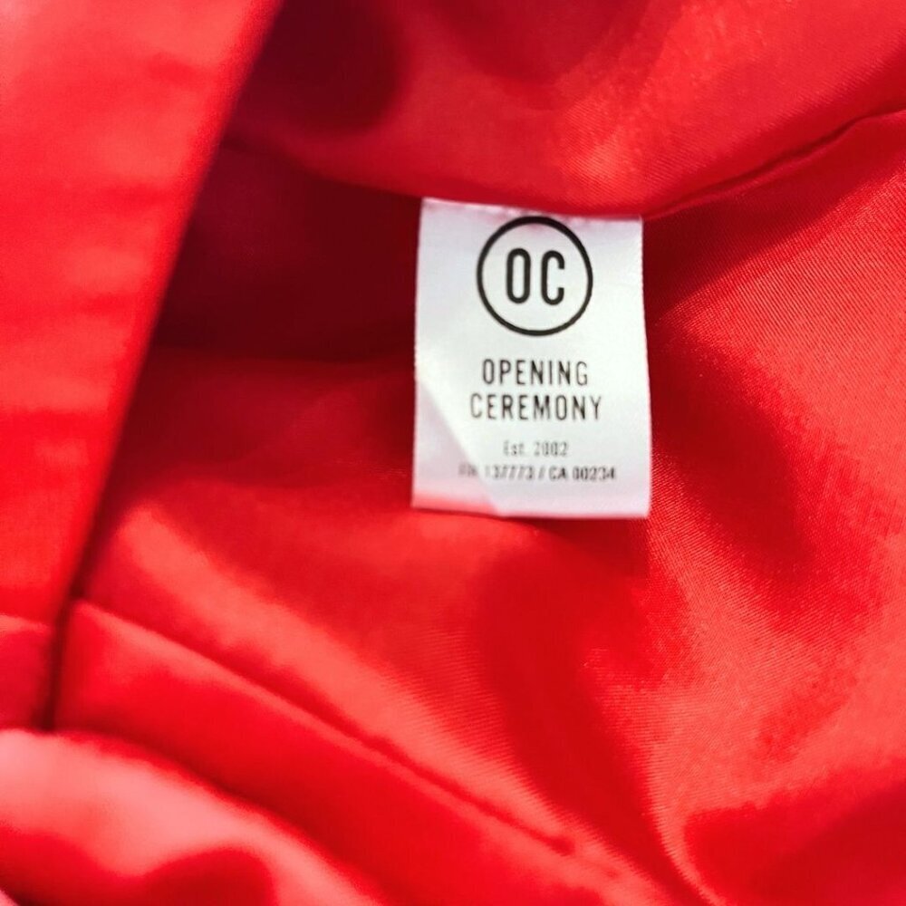 OPENING CEREMONY RED SLEEVELESS FAUX WRAP BLAZER DRESS - S - Picture 12 of 13